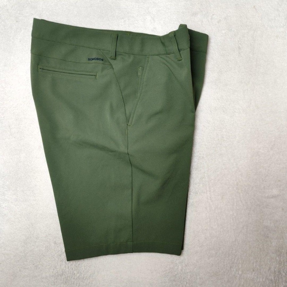 Bonobos Shorts Mens 35 Green 10" Golf Performance Stretch Tech Work Tennis